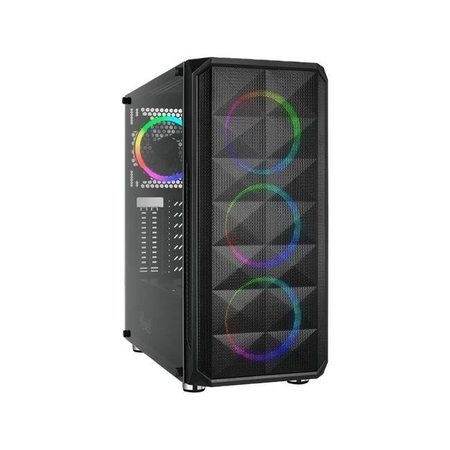 ROSEWILL Rosewill SPECTRA D100 ATX Mid Tower Gaming PC Computer Case with Dual Ring RGB LED Fans; 360-240 mm Liquid Cooling Radiator Support; Tempered Glass & Steel; Front Mesh Panel & USB 3.0 SPECTRA D100